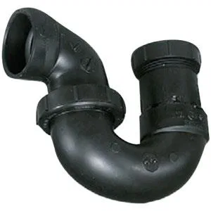 633212E – LASALLE BRIS Sink Trap, P-Trap 2 Inch Hub Black ABS Plastic